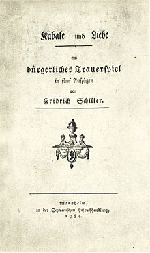 Archivo:Friedrich Schiller - Kabale und Liebe 1784