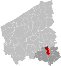 Harelbeke West-Flanders Belgium Map.svg