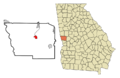 Harris County Georgia Incorporated and Unincorporated areas Hamilton Highlighted