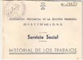 Historial de los trabajos del Servicio Social portada