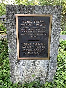 Archivo:Historic Marker for Elisha Benton and Jemima Barrows, Tolland, Connecticut