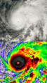 Hurricane Melissa landfall composite