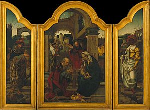 Archivo:Jan van Dornicke, 'The Master of 1518' - Triptych with the Epiphany - Google Art Project