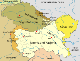 Kaschmir umstrittene Gebiete.svg