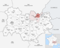 Locator map of Arrondissement Nantua 2016