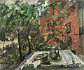 Lovis Corinth, Vespers on the Balcony (1925), oil on canvas, 49 × 60 cm., Berlinische Galerie, Berlin