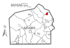 Map of Lake Meade, Adams County, Pennsylvania Highlighted.png