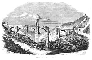Archivo:Puente romano de Alcántara, en El Museo Universal