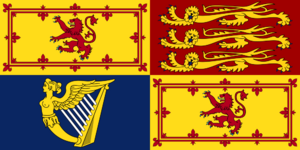 Archivo:Royal Standard of the United Kingdom in Scotland
