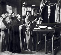 San Buenaventura revela el crucifijo a Santo Tomás de Aquino - Zurbaran.jpg