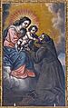 San Francisco recibiendo al Niño Jesús de manos de la Virgen, C. Hdez. de Quintana