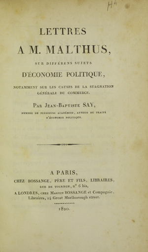 Archivo:Say - Lettres a M. Malthus, 1820 - 5496950