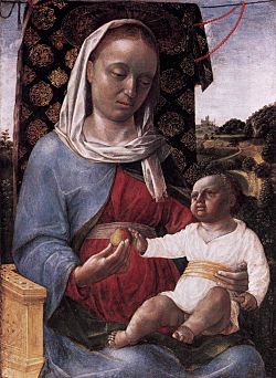 Archivo:Vincenzo foppa, madonna col bambino, berlino