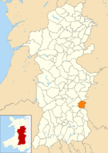 Wales Powys Community Clyro map.svg