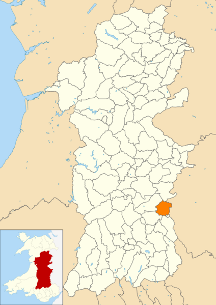 Wales Powys Community Clyro map