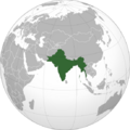 British India (orthographic projection)