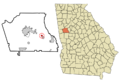 Coweta County Georgia Incorporated and Unincorporated areas Sharpsburg Highlighted
