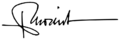 Firma de Pedro Morenés