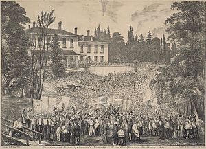 Archivo:First Government House in Toronto 1854