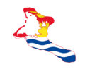 Flag map of Kiribati (Kiritimati)