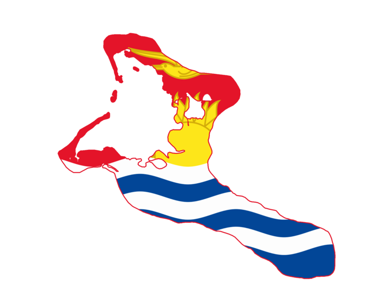Flag map of Kiribati (Kiritimati)