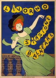 Livorno stagione balneare, poster by Leonetto Cappiello, 1901