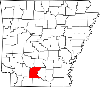 Map of Arkansas highlighting Ouachita County.svg