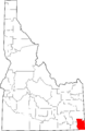 Map of Idaho highlighting Bear Lake County