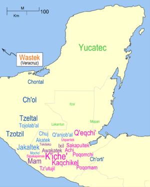 Archivo:Mayan Language Map
