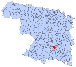 Extensión del término municipal dentro de la provincia de Zamora