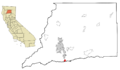 Shasta County California Incorporated and Unincorporated areas Cottonwood Highlighted