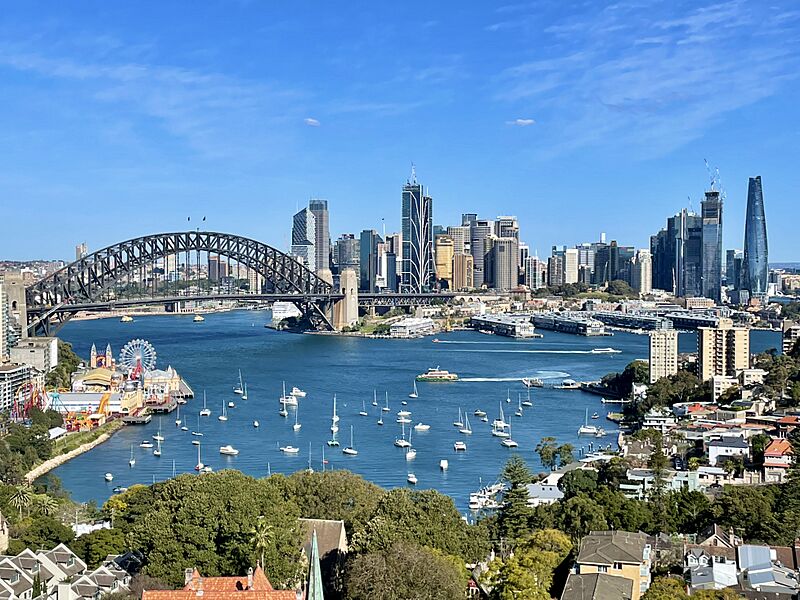 Skylines of Sydney CBD seen from North Sydney, August 2022, 02