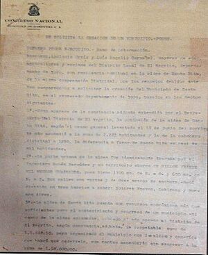 Archivo:Solicitud Creación del Municipio de Santa Rita, Yoro