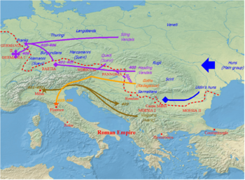 Archivo:AD 0401 Pressure on the Roman borders EN