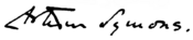 Arthur Symons`s Signature.png