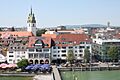 Blick vom Moleturm auf die Altstadt von Friedrichshafen