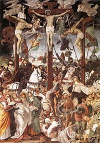 Archivo:Gaudenzio Ferrari, Crucifixion, 1513, fresco, S. Maria delle Grazie, Varallo Sesia