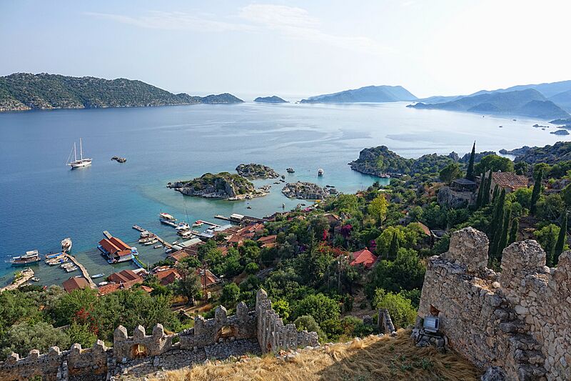 Kekova island and Kalekoey village