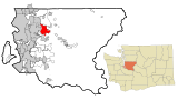 King County Washington Incorporated and Unincorporated areas Sammamish Highlighted.svg