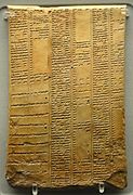 Library of Ashurbanipal synonym list tablet