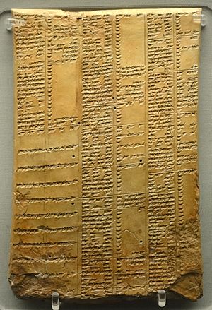 Archivo:Library of Ashurbanipal synonym list tablet