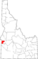 Map of Idaho highlighting Payette County