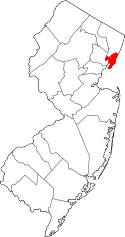 Archivo:Map of New Jersey highlighting Hudson County