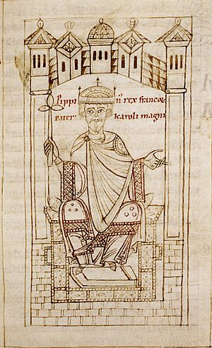 Archivo:PippinImperialChronicleCorpusChristiCollegeMS373Fol14