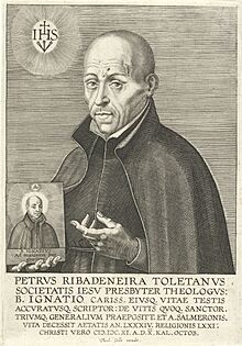 Portret van Petrus Ribadeneira Petrvs Ribadeneira Toletanvs (titel op object), RP-P-OB-6845.jpg