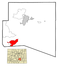 Pueblo County Colorado Incorporated and Unincorporated areas Colorado City Highlighted.svg