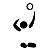 Sitting volleyball pictogram (Paralympics).svg