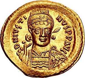 Solidus of Justin I, 522-527 (obverse).jpg
