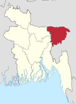Sylhet in Bangladesh.svg