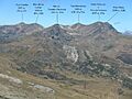 Vistas desde el Curavacas hacia Peña Prieta y algunas cumbres destacadas de la Montaña Palentina